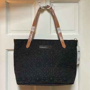 NWT Petunia pickle bottom downtown tote mini Bedford avenue diaper bag black